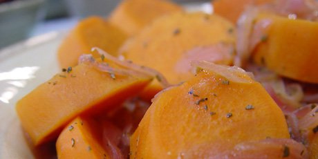 Orange Juice Braised Sweet Potatoes