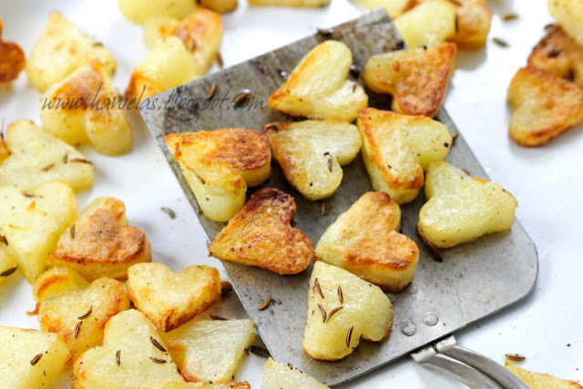 Heart Shaped Roasted Potatoes
