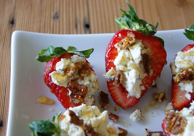 Blue Cheese Stuffed Strawberries