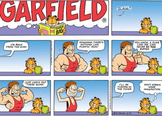Garfield Comic February 15 2009 - Going to the Gym