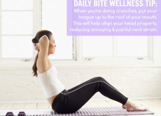 Daily Bite Wellness Tip - Avoid Neck Strain During Sit-Ups Crunches