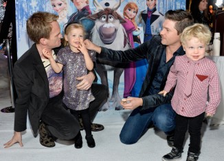 Neil Patrick Harris and family at Frozen premier