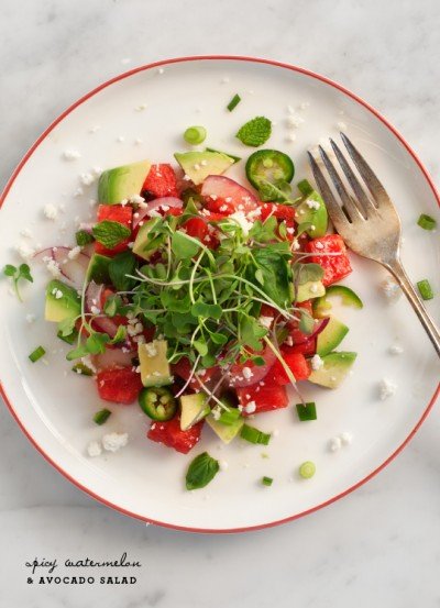Avocado Watermelon Salad
