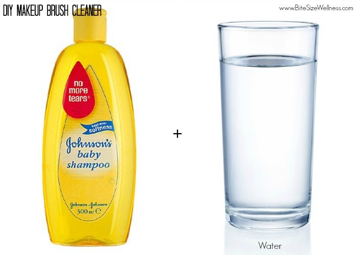 baby shampoo and water diy makeup brush cleaner